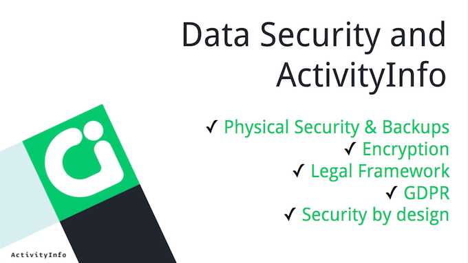 Data Security and ActivityInfo