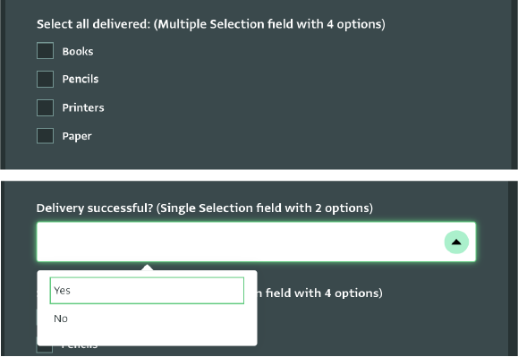 Finding the available answers in the data entry form in closed-ended questions