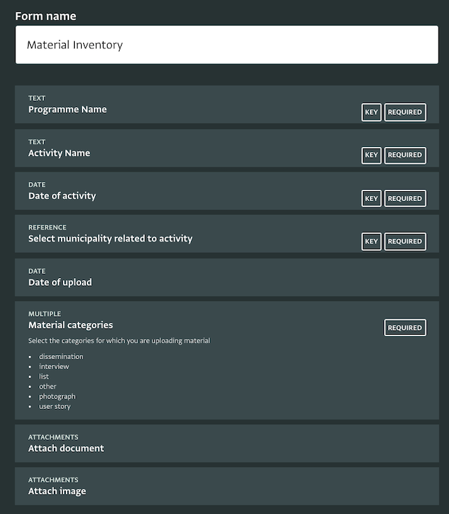 The Form design