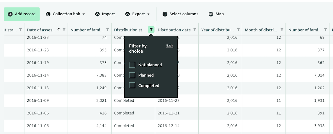 Table View - IDP Response