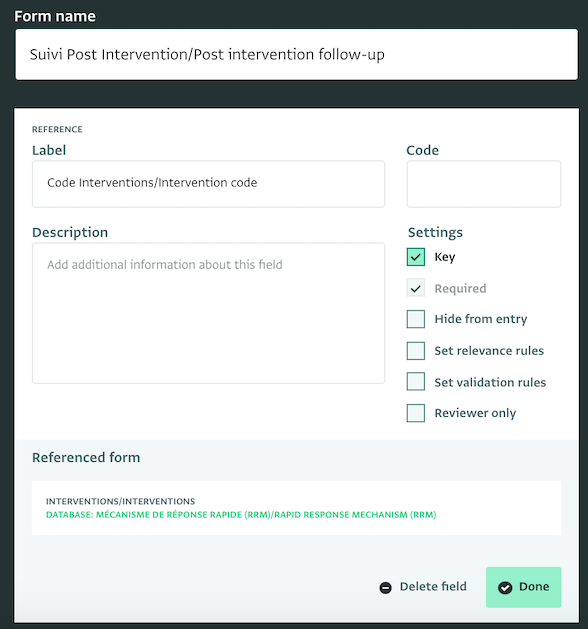 Linking forms with reference fields