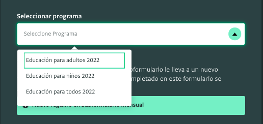 Campo de referencia en la entrada de datos: lista con una referencia