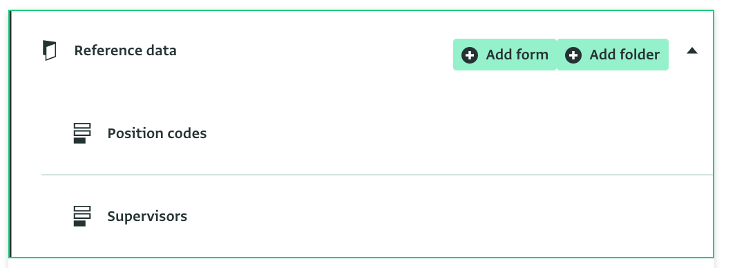 Reference forms: Supervisors and Position codes