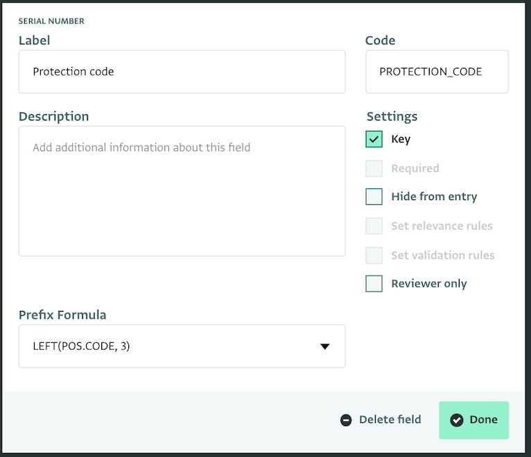 Serial numbers can be tailored and anonymize data