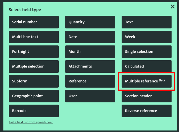 Available Field Types