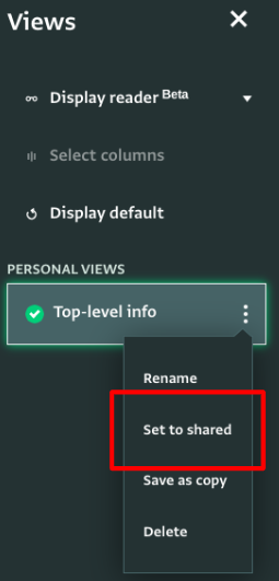 Sharing a custom view